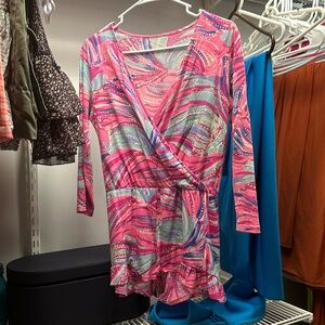 Lilly Pulitzer Multi-Color V-Neck Romper